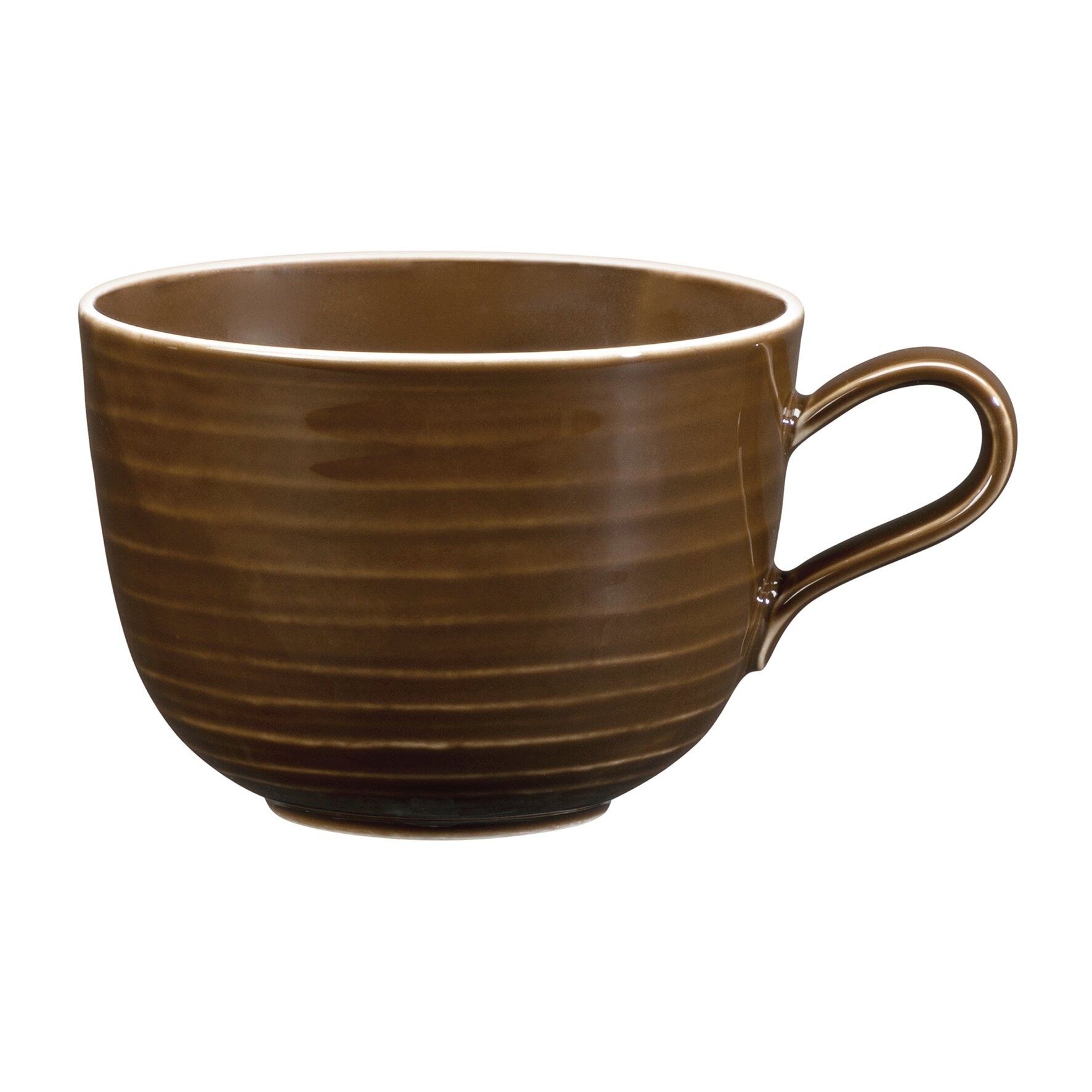 Terra, Milchkaffeetasse mit Relief ø 136 / 0,40 l erdbraun