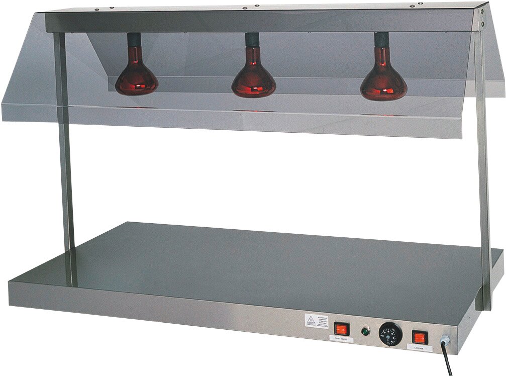 Warmhalteplatte mit 3 Infrarotlampen