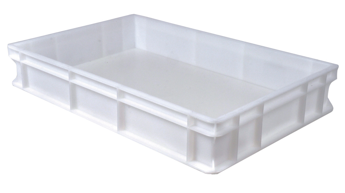 Transportbox Polyethylen weiß 600 x 400 x 100 mm
