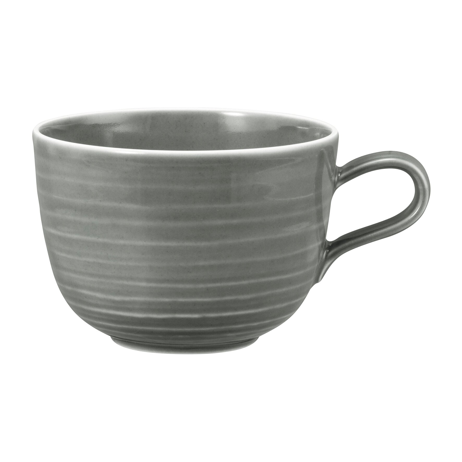 Terra, Milchkaffeetasse mit Relief ø 136 mm / 0,40 l perlgrau