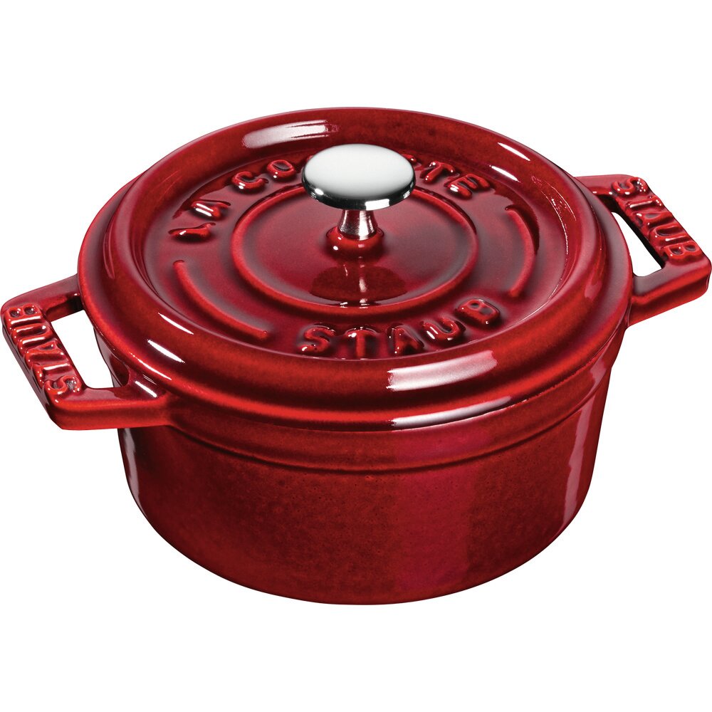 Mini-Cocotte ø 100 mm / 0,25 l Gusseisen grenadine