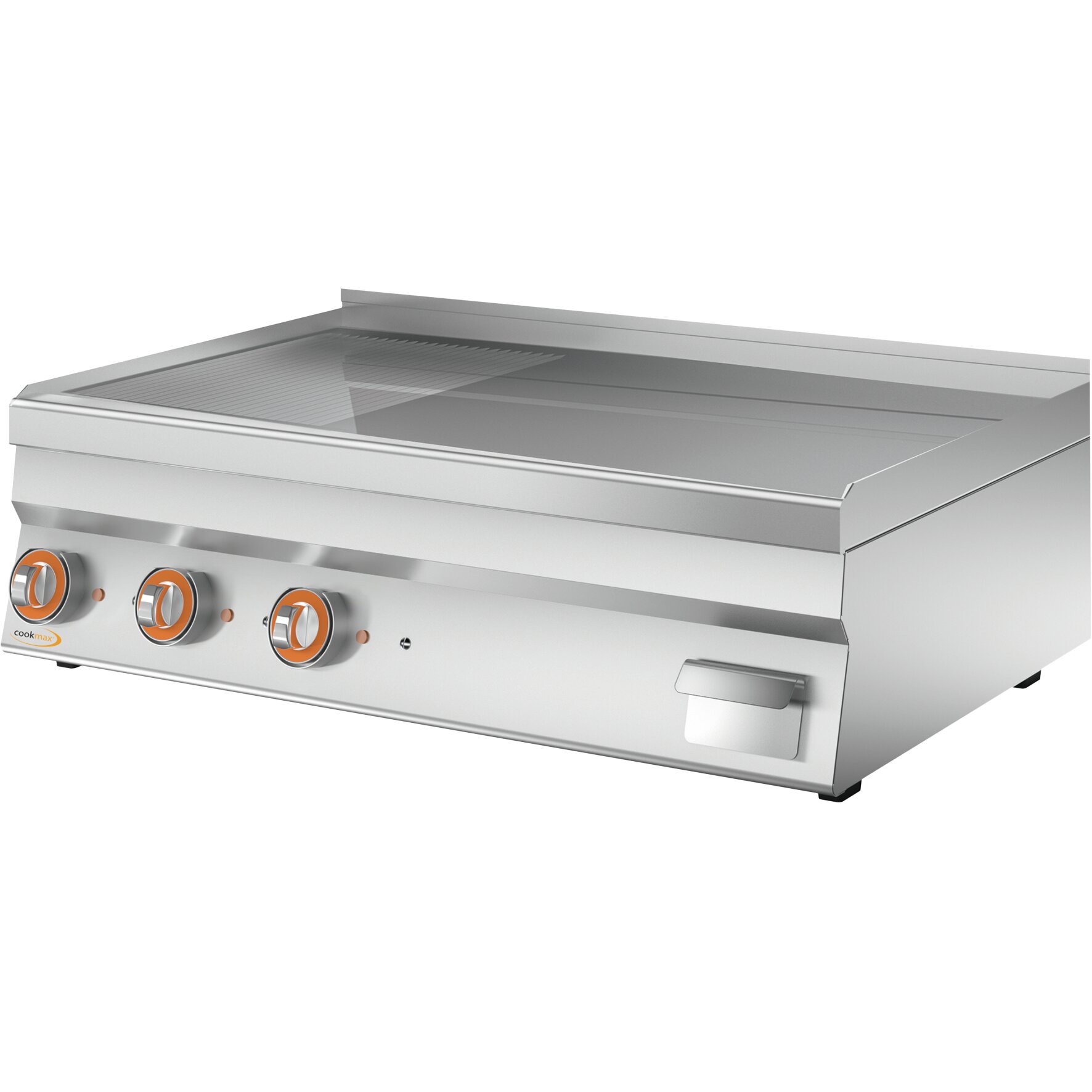 Elektro-Grillplatte, 2/3 glatt + 1/3 gerillt