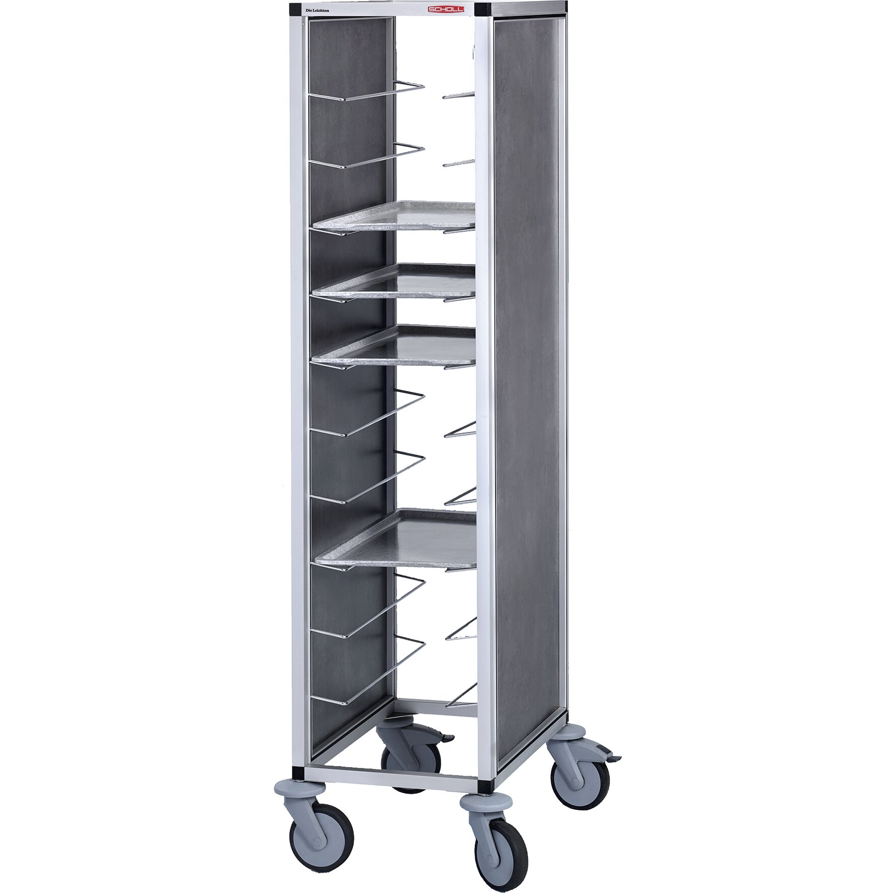 Tablett-Abräumwagen 1-teilig / für 14 GN-Tabletts / 175 mm Abstand