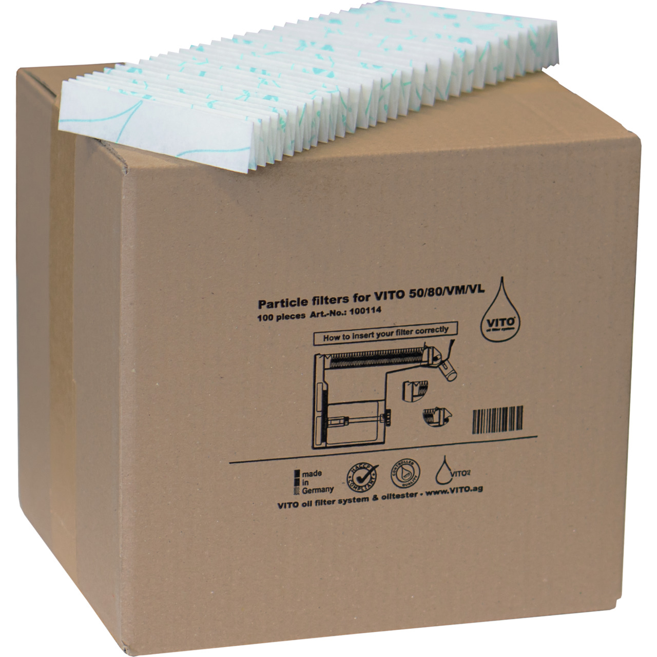 Filter für V50 / VM / V80 / VL / 100 Stück