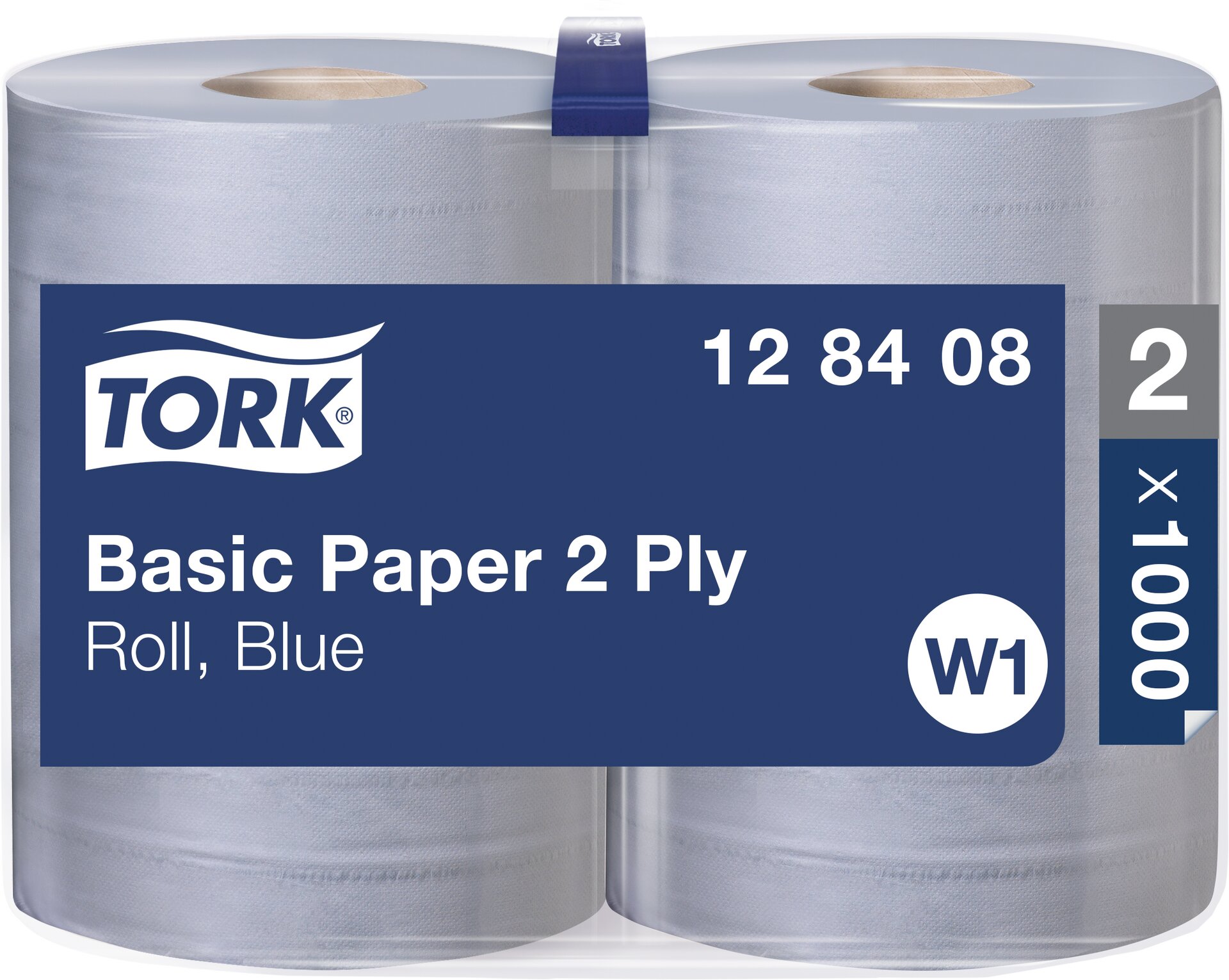 TORK Papierrolle, blau, 2-lagig, 2 Rollen