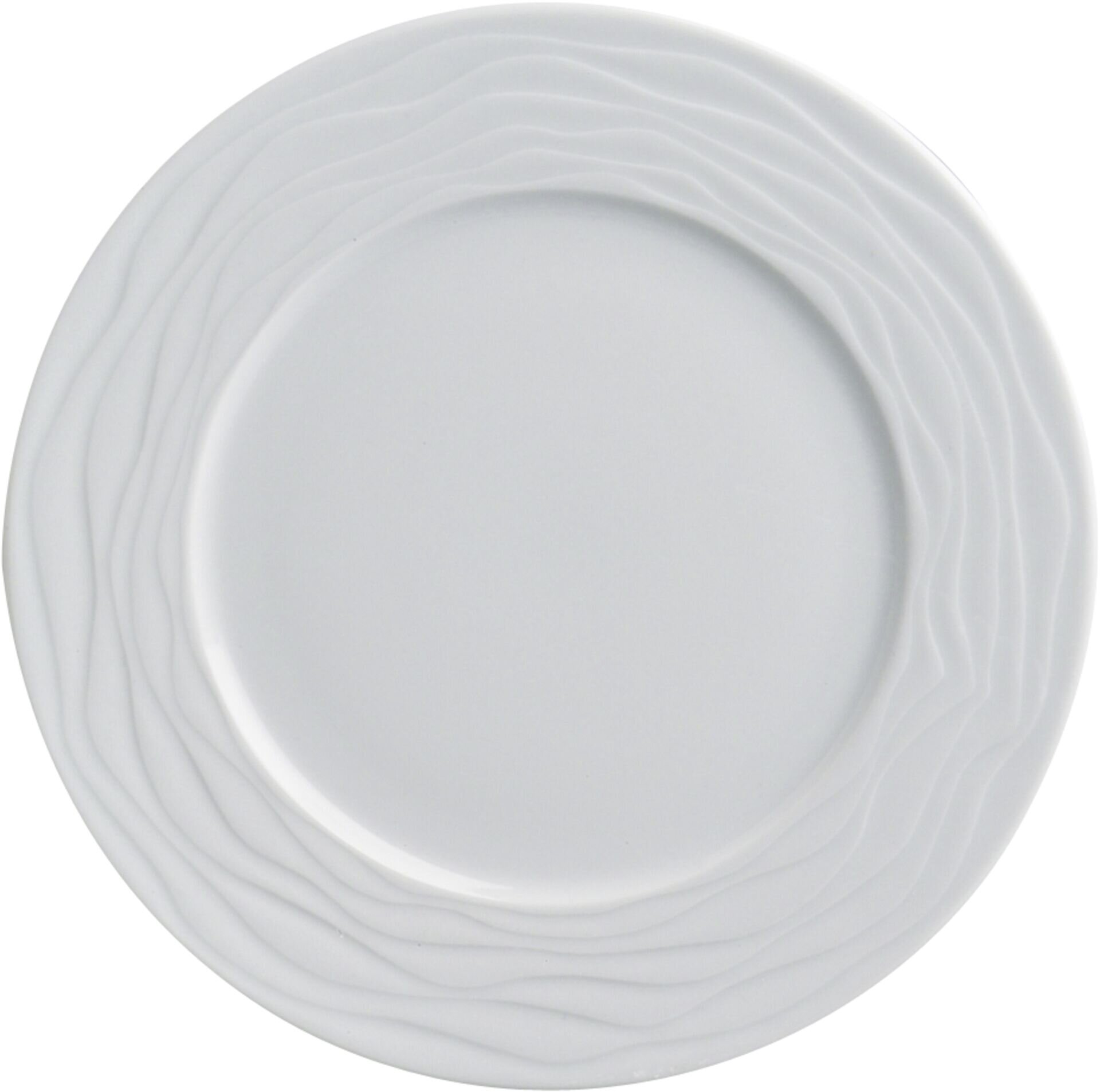 Hotelporzellan "Curved" Teller Dessert/Suppen untere, 17,5 cm