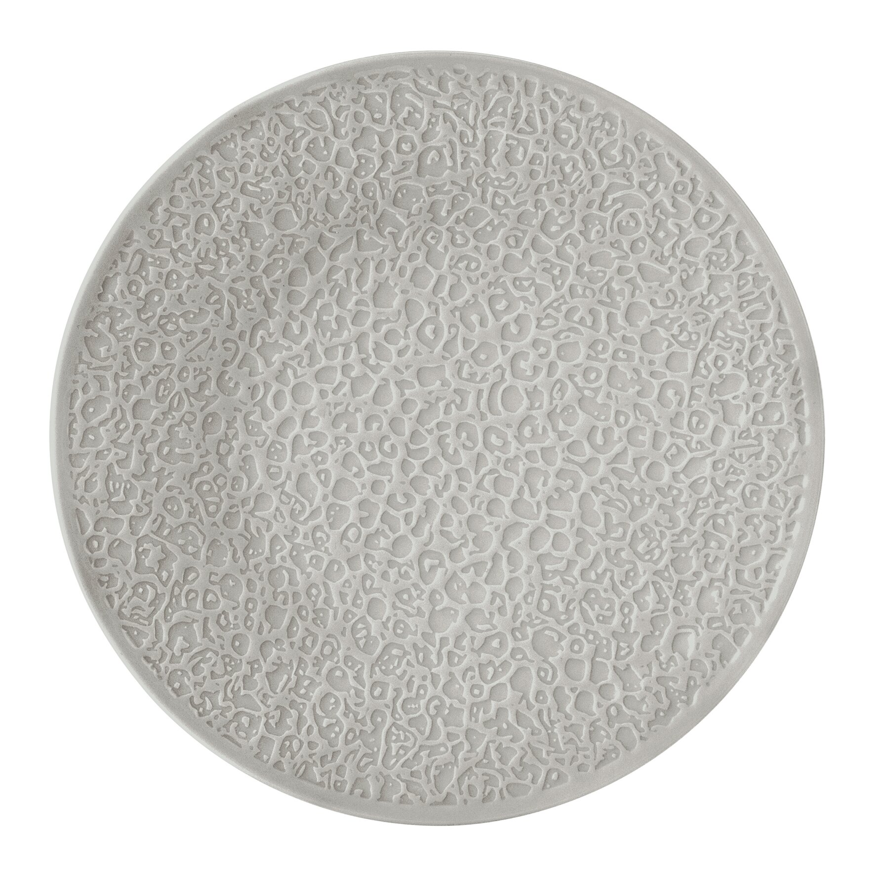 Nori, Teller flach mit Relief ø 282 mm silbergrau