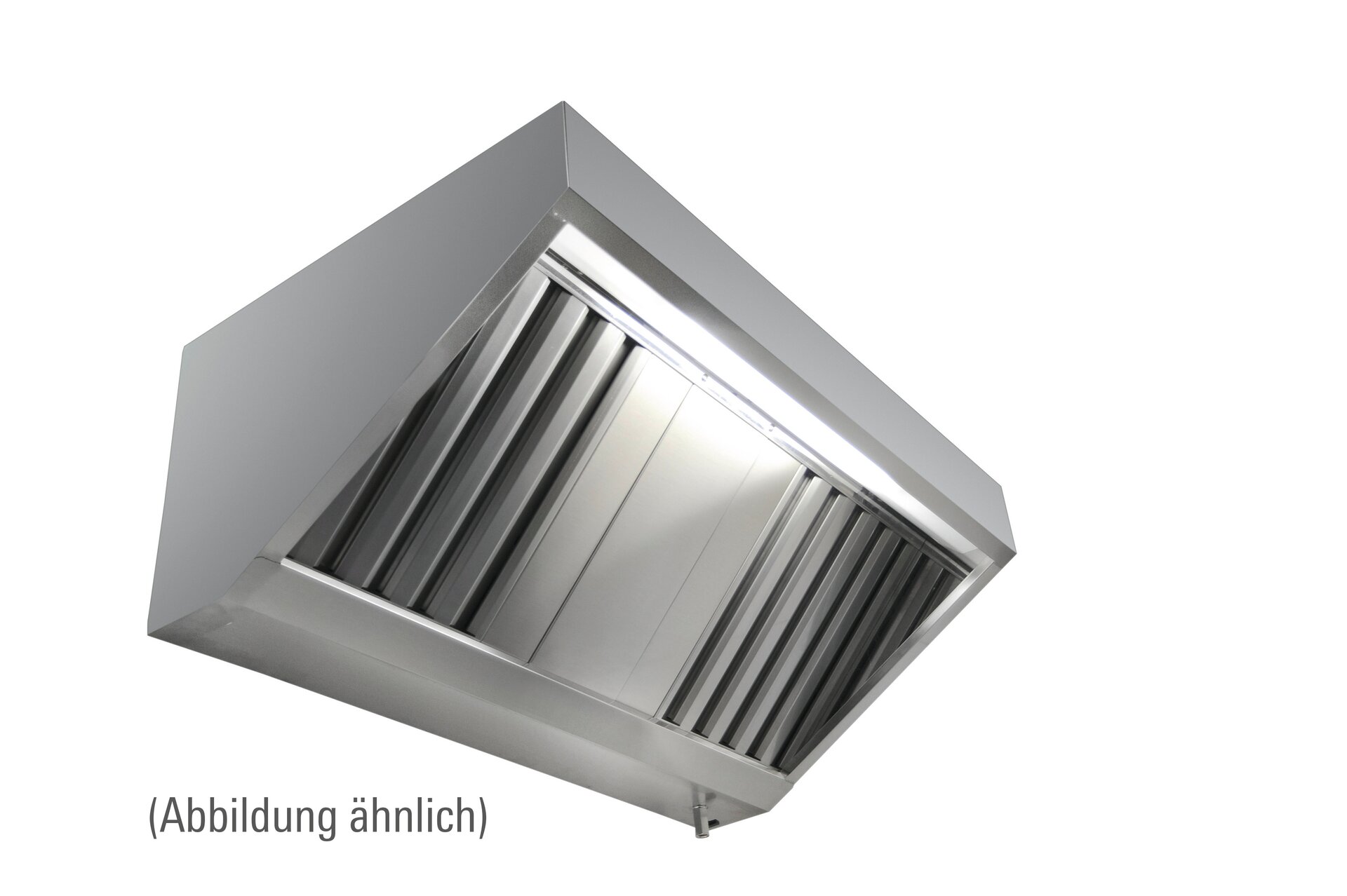 Wandhaube in Schrägform, 2800 x 900 x 450 mm, Typ A