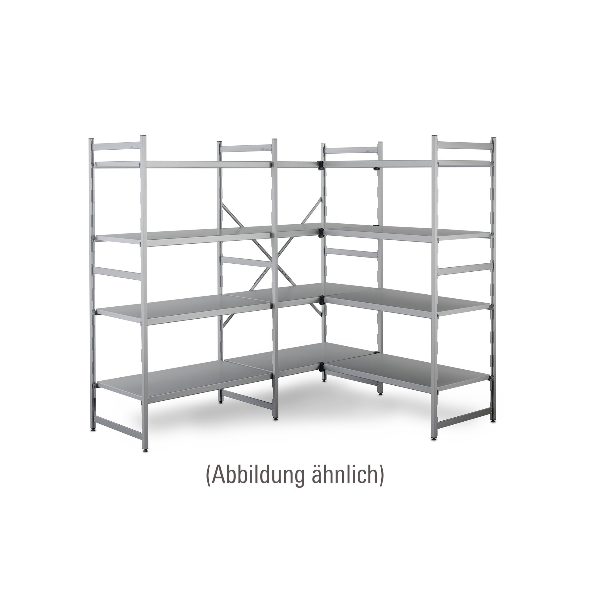 NORM 20 - Aluminium-Anbauregal 975 x 500 x 1800 mm