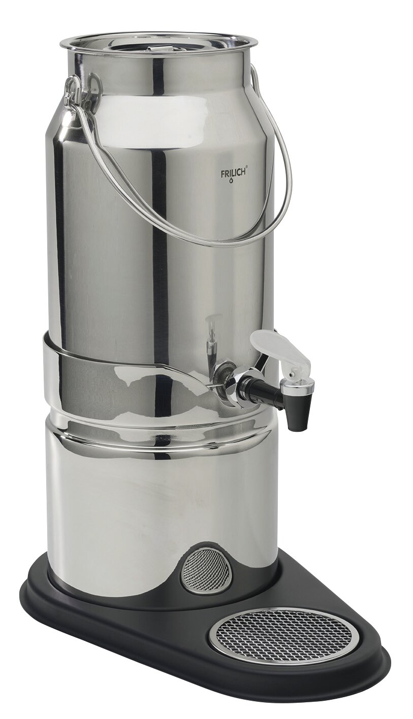 Milchkanne 5,00 l mit Deckel + Non-Drip-Hahn