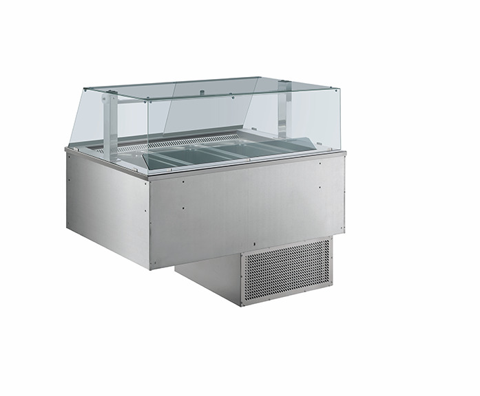 Büfett-Element gekühlte Platte 1169 mm GN 3/1 Vollverkleidung RAL/Edelstahl