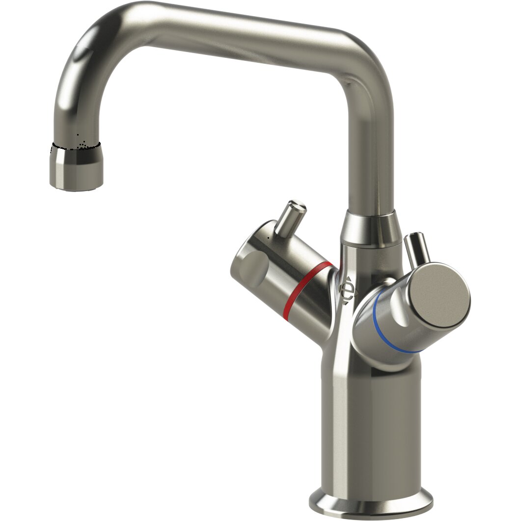 Einloch-Zweigriff-Mischbatterie 1/2" mit HU-Auslauf/Ausladung 300 mm