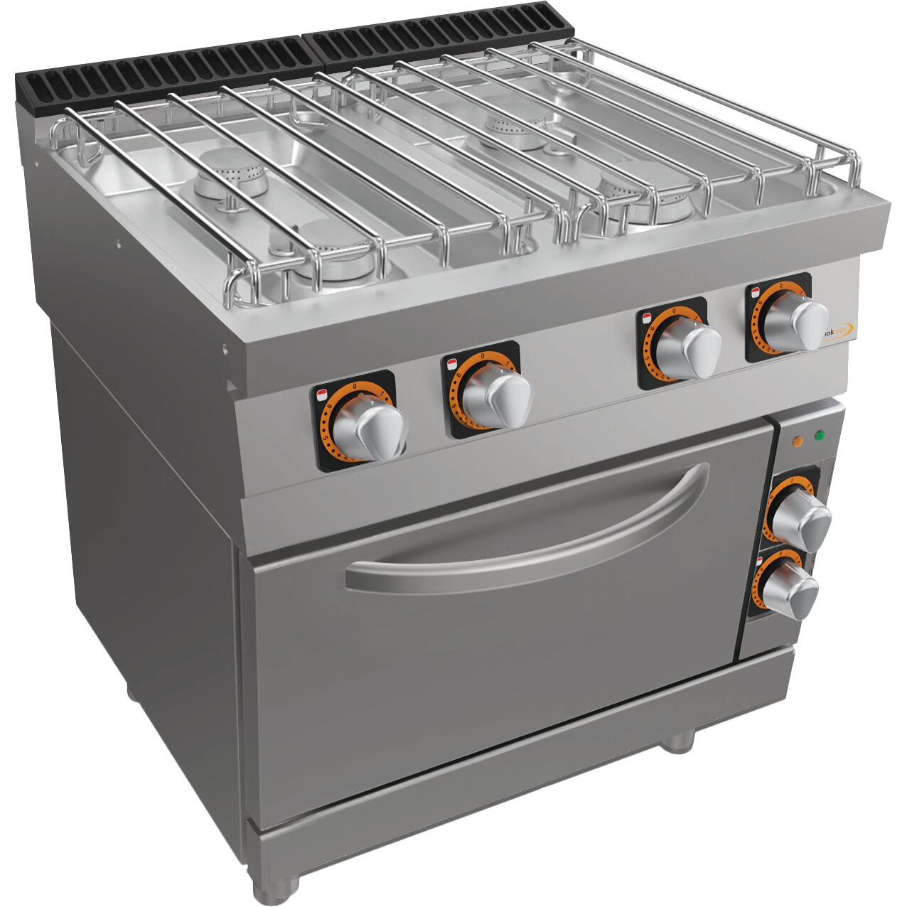 Gas-Herd, 4 Brenner mit Elektro-Backofen GN 2/1