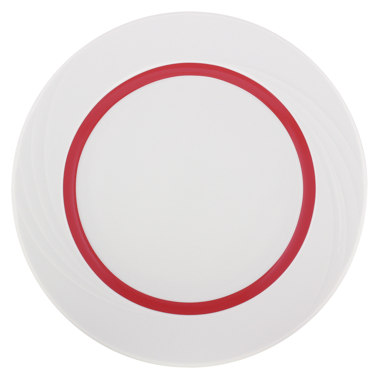 Donna Senior, Teller flach rund Fahne Relief ø 257 mm rot