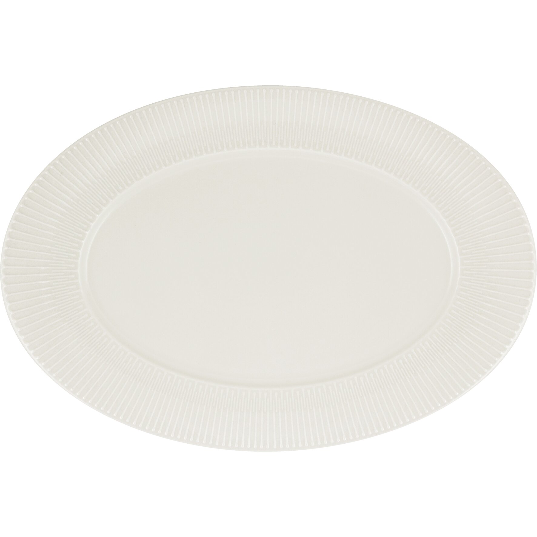 Delight Vibes, Platte oval Fahne Relief 381 x 274 mm weiß