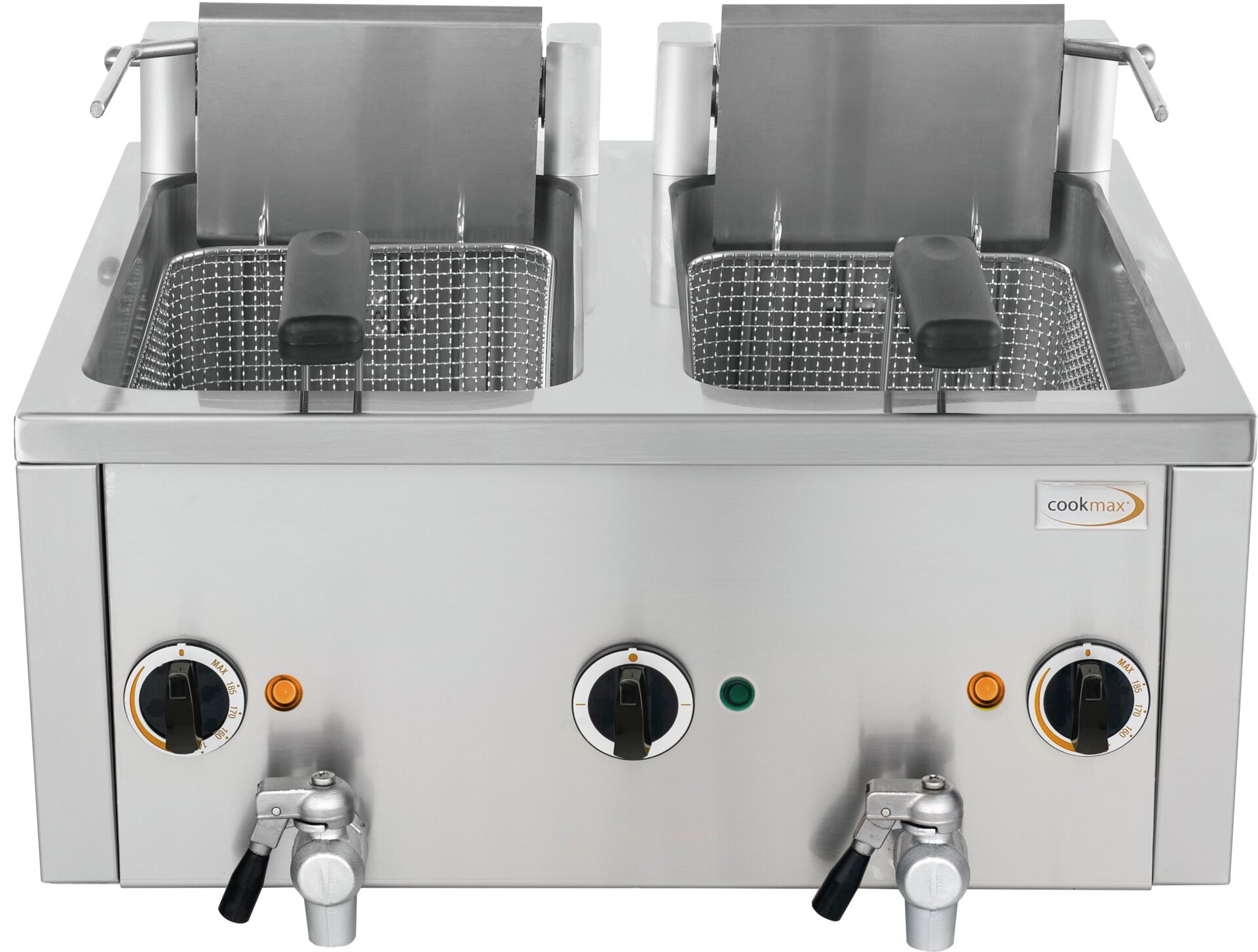 Elektro-Fritteuse, 2 x 8 l, mit Ablasshahn