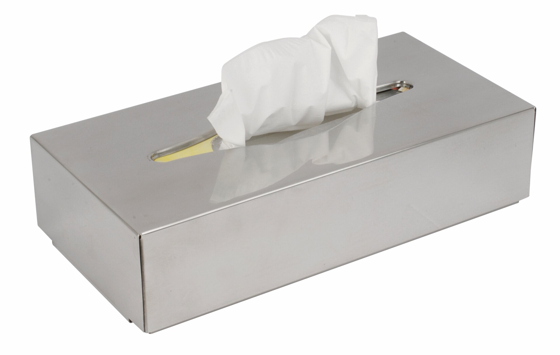 Kosmetiktuch-Spender, für 100 Tücher, Edelstahl poliert