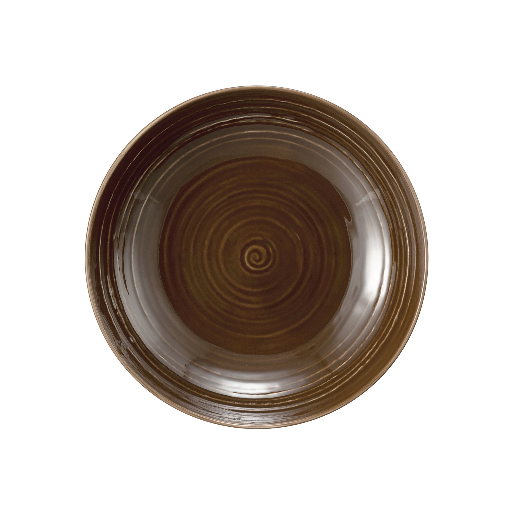 Terra, Suppenteller mit Relief ø 212 mm / erdbraun