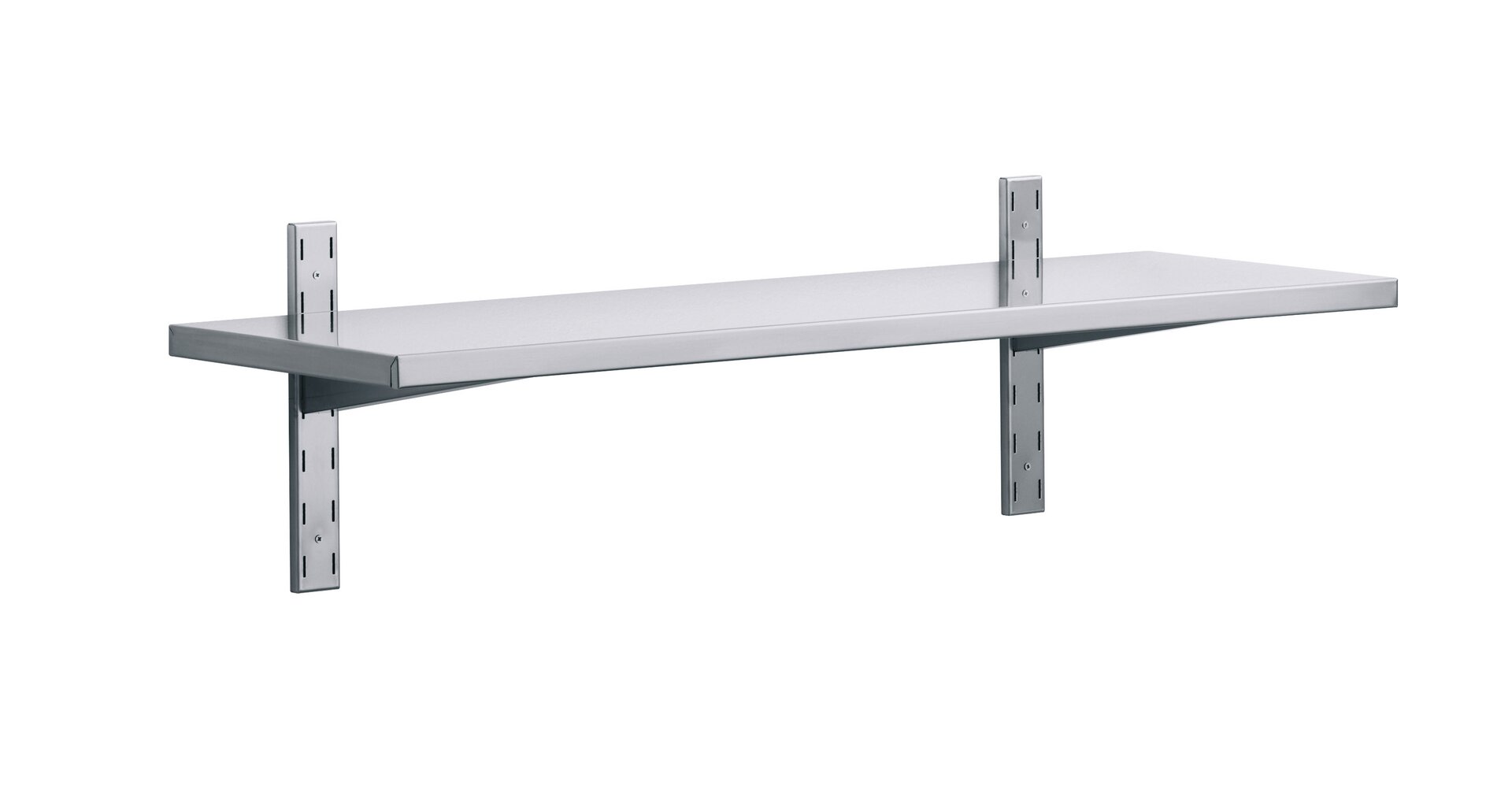 1 Wandbord mit Wandkonsolen 20 mm Aufkantung 1200 x 400 x 350 mm