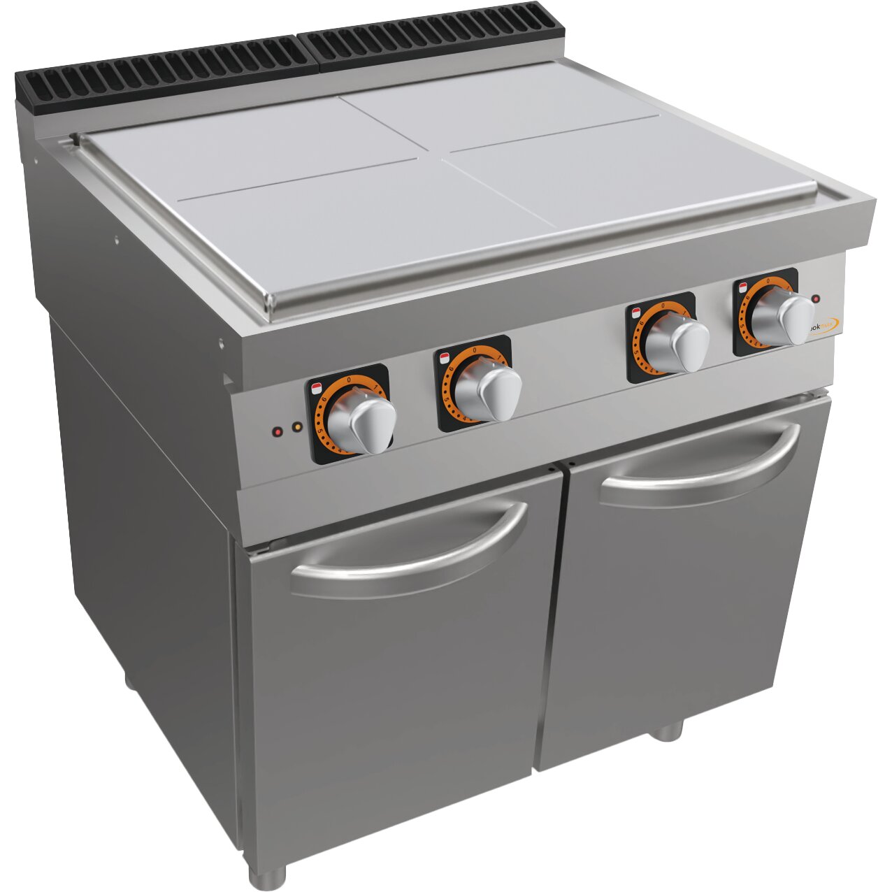 Elektro-Glühplattenherd, 4 Felder, mit Unterbau mit Türen