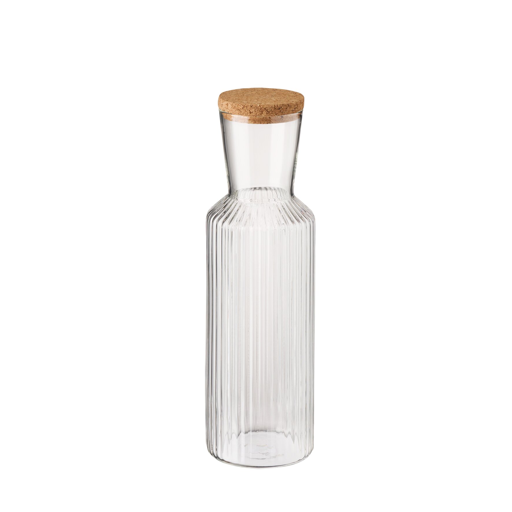 Glaskaraffe 90 mm / 1,00 l mit Deckel aus Kork