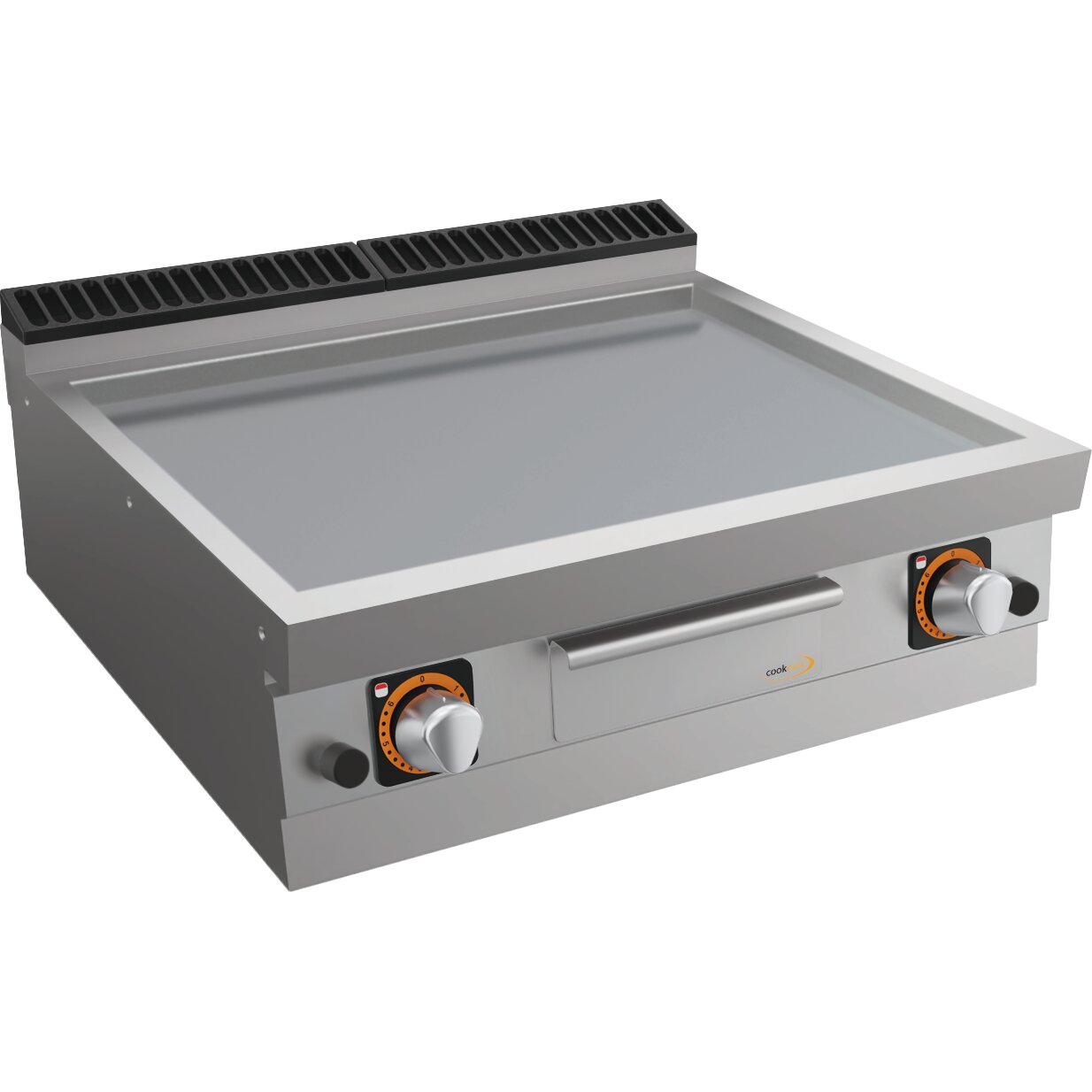 Gas-Grillplatte, glatt, 2 Heizzonen