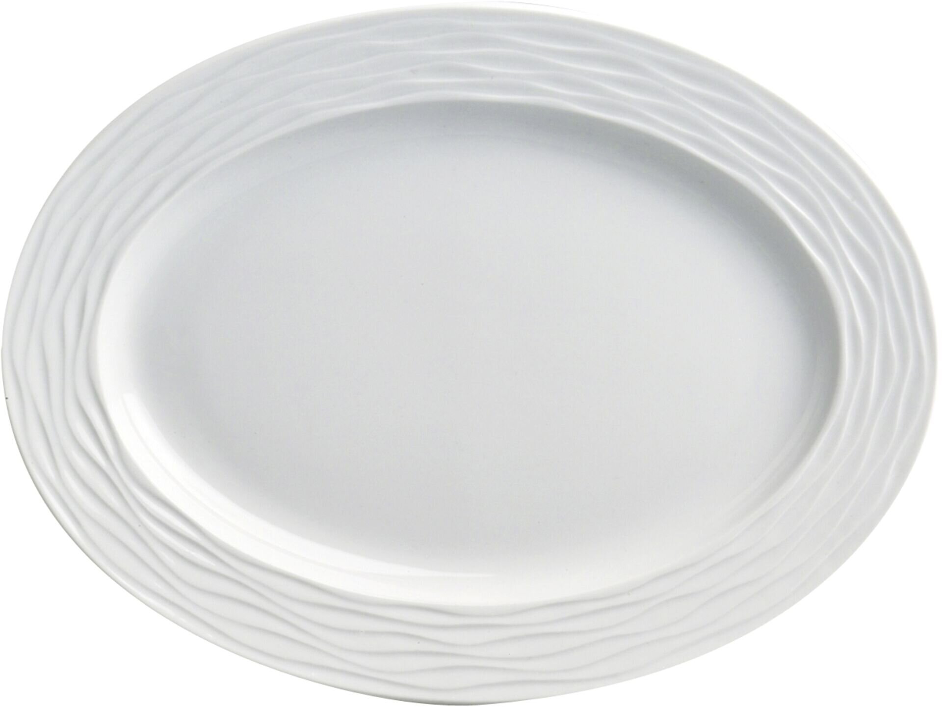 Hotelporzellan "Curved" Platte oval, 32,5 cm